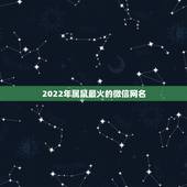 2022年属鼠最火的微信网名，属鼠人微信网名大全