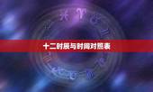 十二时辰与时间对照表，十二时辰时间表怎么读