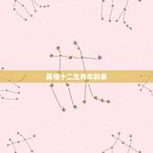 属相十二生肖年龄表，十二生肖年份表和年龄