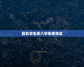 算名字生辰八字免费测试，测名字免费测名字打分数生辰八字分析