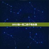 2022独一无二的个性头像，2023情侣头像2019独一无二