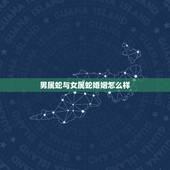 男属蛇与女属蛇婚姻怎么样，女蛇男蛇婚姻是否相配