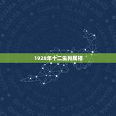 1928年十二生肖属相，十二生肖对应出生年份