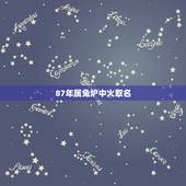 87年属兔炉中火取名，87年属兔，火命，起什么名字好