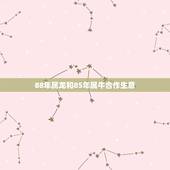 88年属龙和85年属牛合作生意，85年男和88年女婚姻