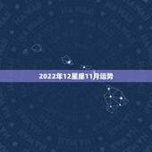 2022年12星座11月运势，十二星座运势