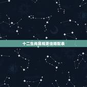 十二生肖属相更佳婚配表，生肖配对十二属相婚配大全