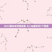 2022属虎年龄查询表 女人命最好的3个属相