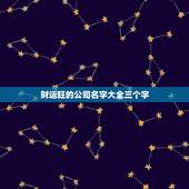财运旺的公司名字大全三个字，最吉利旺财的公司名字
