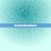 变年轻变老的相机软件，拍视频人慢慢变老是什么软件
