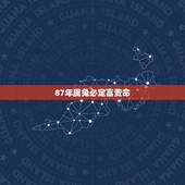 87年属兔必定富贵命，87年出生人的属相