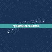 74年属虎在2022年怎么样，74年属虎2022年佩戴什么好