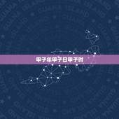 甲子年甲子日甲子时，甲子年丙子月甲子日甲子时