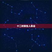 十二时辰生人命运，人出生12个时辰