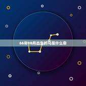 66年10月出生的马是什么命，1966年10月31日出生的命格