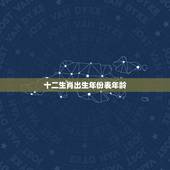 十二生肖出生年份表年龄，2023十二生肖岁数年龄表？