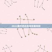 2022属牛的出生年份表年龄，属狗的出生年份表年龄