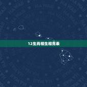 12生肖相生相克表，十二生肖相生相克的具体内容，是什么啊？