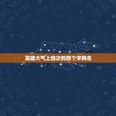 高端大气上档次的四个字网名，求一个高端大气上档次的QQ网名，四字以内，