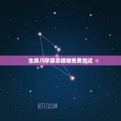 生辰八字算命婚姻免费测试，生辰八字免费合婚-算命婚姻-在线八字配对-算