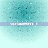 公司取名字大全免费查询一下，免费公司起名字大全怎样看？