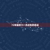 72年鼠的十一月出生的命运，2022 年鼠年出生的人的命运