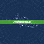 八字命理桃花怎么查，八字命理如何看命主姻缘桃花？