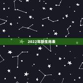 2022年新生肖表，最新2022 生肖图表波色表图