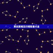 男女属相五行婚配表大全，关于婚配的属相和五行
