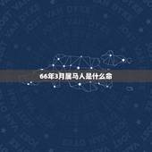 66年3月属马人是什么命，66年属马的是什么命