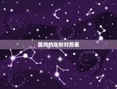 属鸡的年份对照表，属鸡最旺的年份