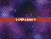 手机号码姓名查询器，怎么通过手机号码查人的名字？