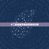 十二星座最详细的性格和日期，12星座日期以及对应的性格是怎样的？