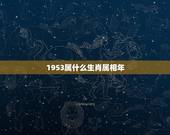 1953属什么生肖属相年，1953年出生是什么生肖