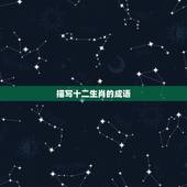 描写十二生肖的成语，形容十二生肖的成语