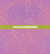 农历五月出生最好的属相，农历五月生人属什么的