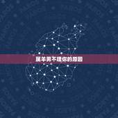 属羊男不理你的原因，属羊男认定一个人的表现