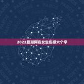 2022最潮网名女生伤感六个字，2023最新伤感伤心网名四个字