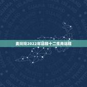 麦玲玲2022年运程十二生肖运程，麦玲玲2021年运程