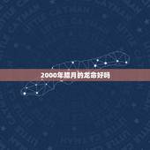 2000年腊月的龙命好吗，2000年腊月的龙是什么龙