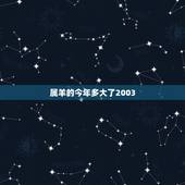 属羊的今年多大了2003，2003年出生的2022 年几岁