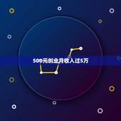 500元创业月收入过5万，我想发财。我有5万块钱，我怎么创业