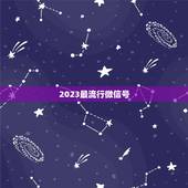 2023最流行微信号，2023最火的微信号id