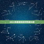 2022年属相年龄对照表90后，90后2022 年运势表