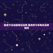属虎今日运程每日运势 属虎的今年每月运势如何