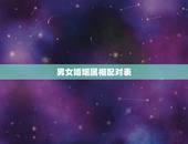 男女婚姻属相配对表，婚姻配对属相表