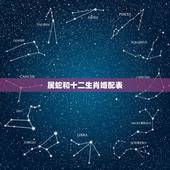 属蛇和十二生肖婚配表，十二生肖更佳婚配表