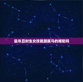 鼠年丑时生女孩能跟属马的婚配吗，男属鼠女属马婚配真的不好吗