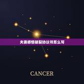 夫妻感情破裂协议书怎么写，夫妻感情破裂协议互不干涉怎么写