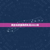 男孩女孩通用的乳名2022年，好听的男孩子小名